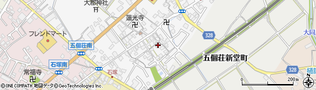 滋賀県東近江市五個荘北町屋町72周辺の地図
