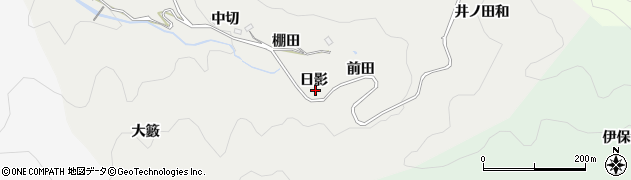 愛知県豊田市竜岡町（日影）周辺の地図
