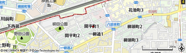 愛知県名古屋市中川区開平町1丁目周辺の地図