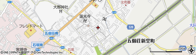 滋賀県東近江市五個荘北町屋町78周辺の地図