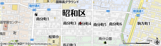 愛知県名古屋市昭和区南分町周辺の地図