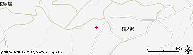愛知県設楽町（北設楽郡）東納庫（西平）周辺の地図