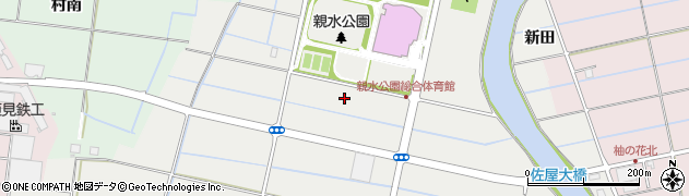 愛知県愛西市落合町上通周辺の地図