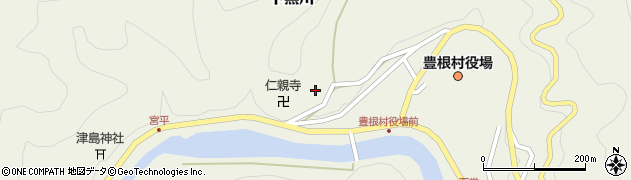 愛知県豊根村（北設楽郡）下黒川（ケゴヤ）周辺の地図