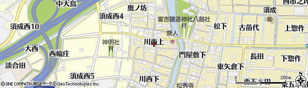 愛知県蟹江町（海部郡）須成（川西上）周辺の地図