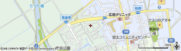 滋賀県近江八幡市安土町常楽寺1974周辺の地図