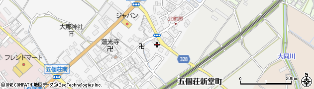 滋賀県東近江市五個荘北町屋町103周辺の地図