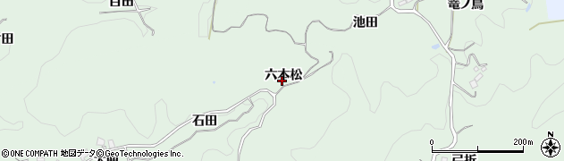愛知県豊田市塩ノ沢町六本松周辺の地図