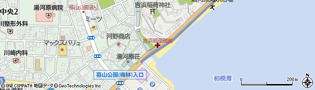 吉浜郵便局前周辺の地図