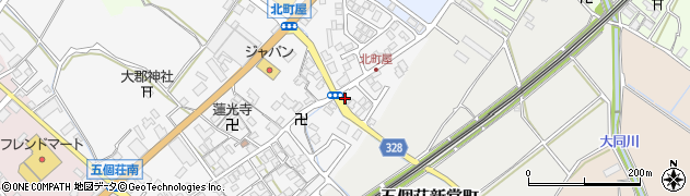 滋賀県東近江市五個荘北町屋町105周辺の地図