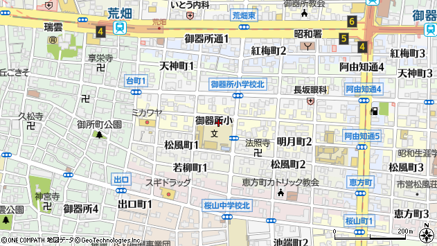 〒466-0034 愛知県名古屋市昭和区明月町の地図