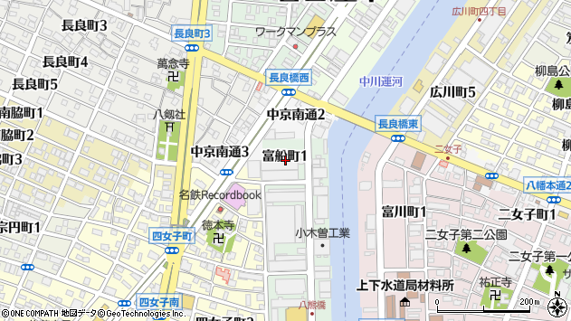 〒454-0823 愛知県名古屋市中川区富船町の地図