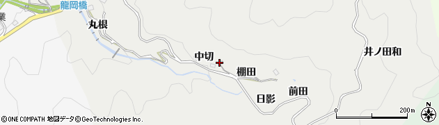 愛知県豊田市竜岡町棚田周辺の地図