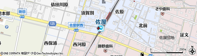 愛知県愛西市周辺の地図