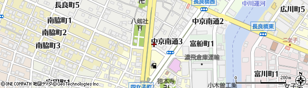 ヤングドライ中川支店周辺の地図