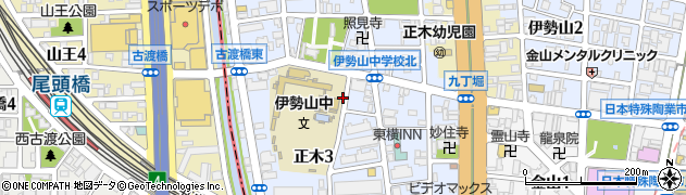 愛知県名古屋市中区正木周辺の地図