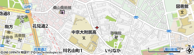 愛知県名古屋市昭和区川名山町14周辺の地図