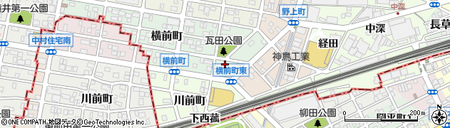 愛知県名古屋市中村区横前町525周辺の地図