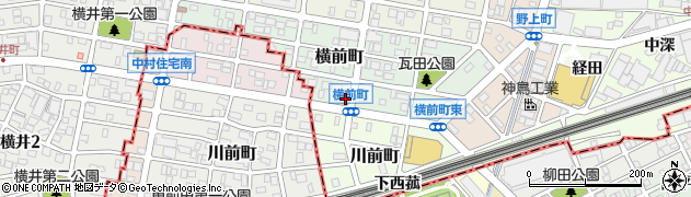 愛知県名古屋市中村区横前町575周辺の地図