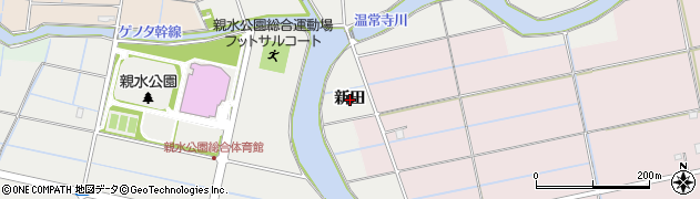 愛知県愛西市落合町新田周辺の地図