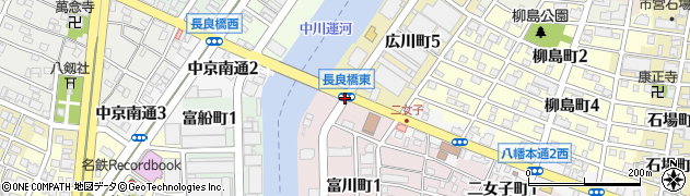長良橋東周辺の地図