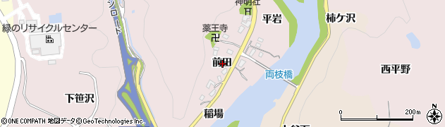 愛知県豊田市枝下町前田周辺の地図