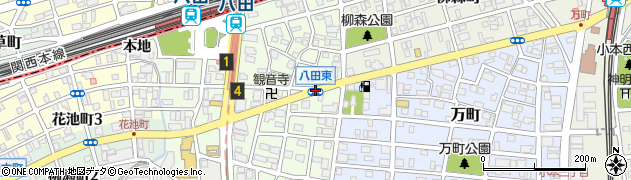 八田東周辺の地図