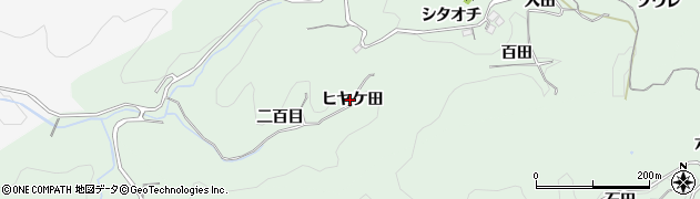 愛知県豊田市大塚町ヒヤケ田周辺の地図