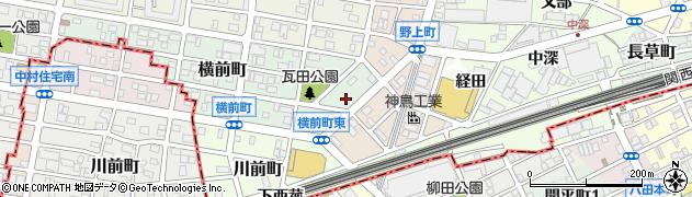 愛知県名古屋市中村区横前町505周辺の地図