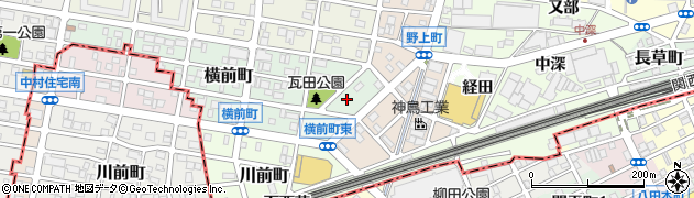愛知県名古屋市中村区横前町510周辺の地図