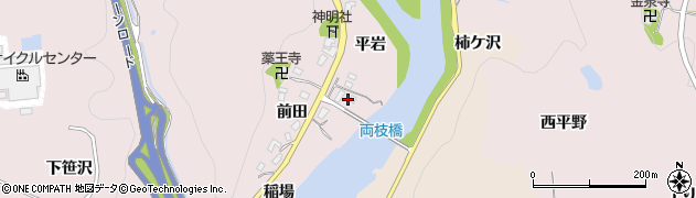 愛知県豊田市枝下町前田106周辺の地図