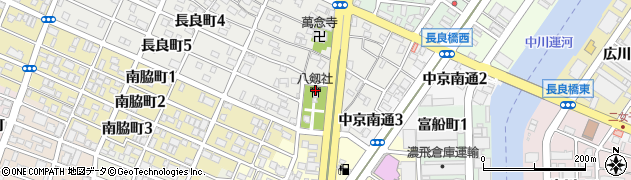 八剣社周辺の地図