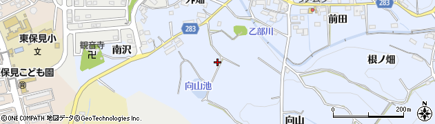 愛知県豊田市乙部町（向山）周辺の地図