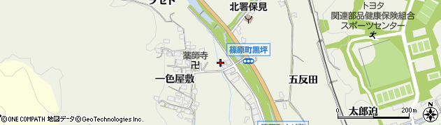 愛知県豊田市篠原町（屋下）周辺の地図