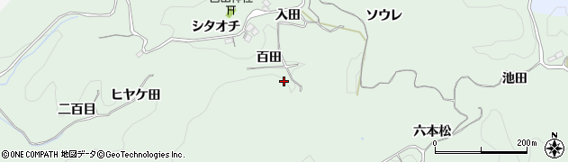 愛知県豊田市大塚町百田周辺の地図