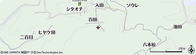 愛知県豊田市大塚町（百田）周辺の地図