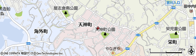 神奈川県三浦市天神町周辺の地図