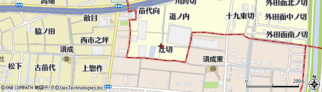 愛知県あま市七宝町徳実（辻切）周辺の地図
