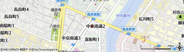 愛知県名古屋市中川区中京南通周辺の地図