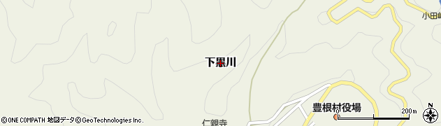 愛知県豊根村（北設楽郡）下黒川周辺の地図