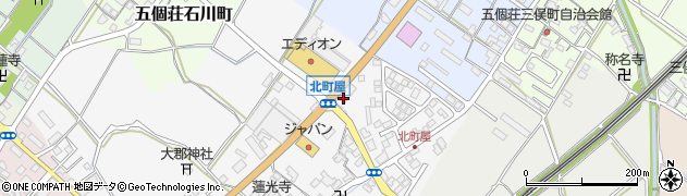 滋賀県東近江市五個荘北町屋町151周辺の地図