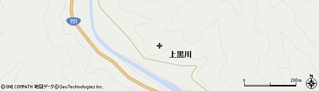 愛知県豊根村（北設楽郡）上黒川（ウト場）周辺の地図