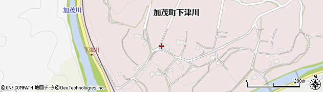 岡山県津山市加茂町下津川212周辺の地図