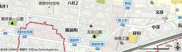 愛知県名古屋市中村区横前町559周辺の地図