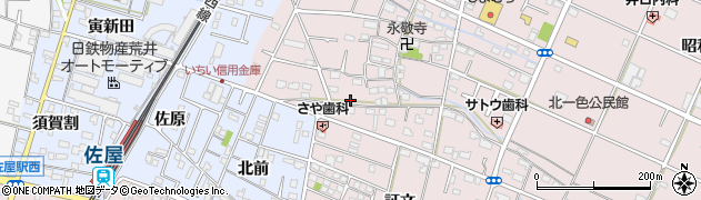 愛知県愛西市北一色町西田面154周辺の地図