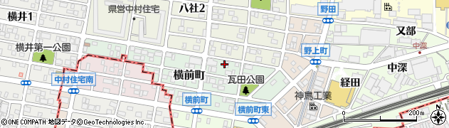 愛知県名古屋市中村区横前町563周辺の地図