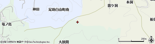 愛知県豊田市足助町（大狭間）周辺の地図
