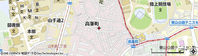 愛知県名古屋市昭和区高峯町95周辺の地図