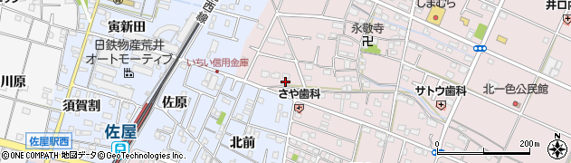 愛知県愛西市北一色町西田面91周辺の地図