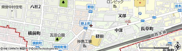 愛知県名古屋市中村区野田町（経田）周辺の地図